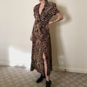Vintage Animal Print Dress. Size 6/8. Medium